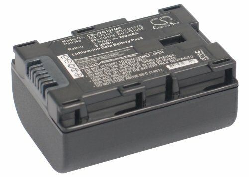 VINTRONS 890mAh Battery For JVC GZ-HD620, GZ-HD620BAH, GZ-HM330, GZ-MS210,