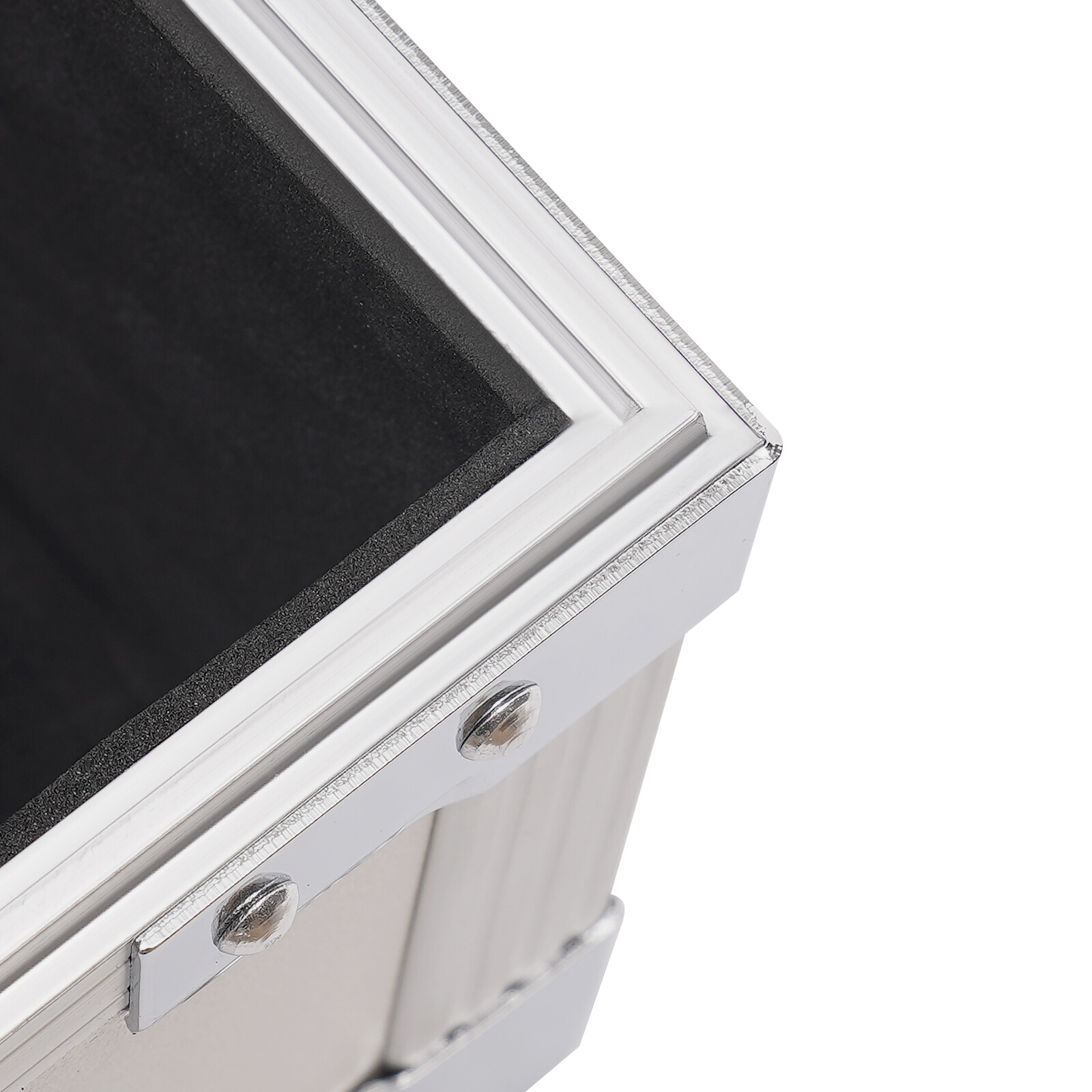 Silver Storage Lock Box Tabletop Lockable Storage Box 46*33*12.5cm Portable Box