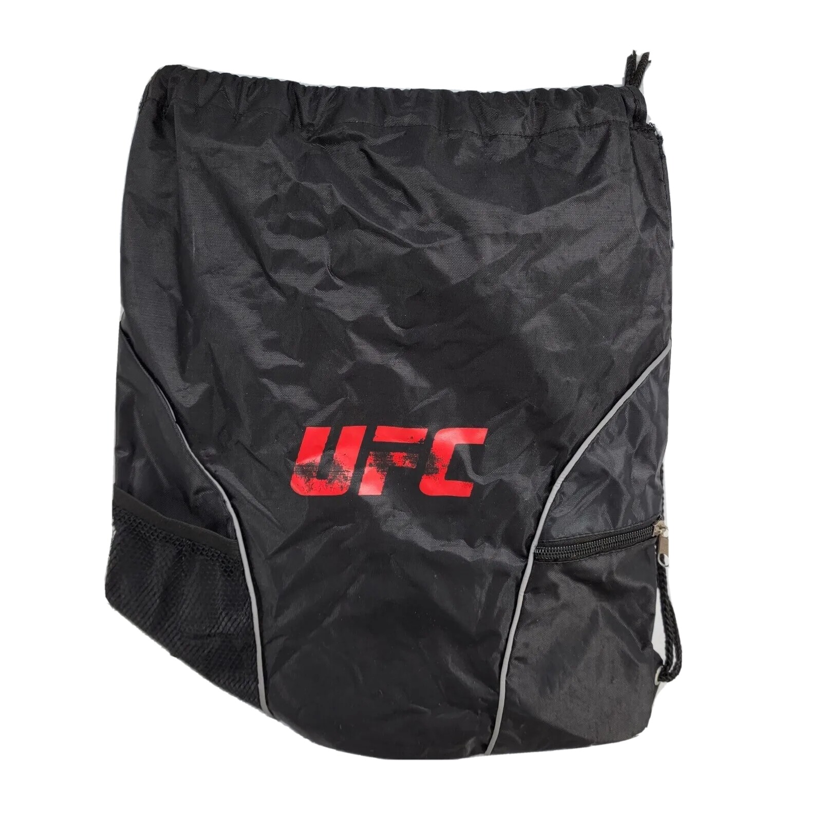 UFC Gym Black Red Logo Drawstring Backpack Bag