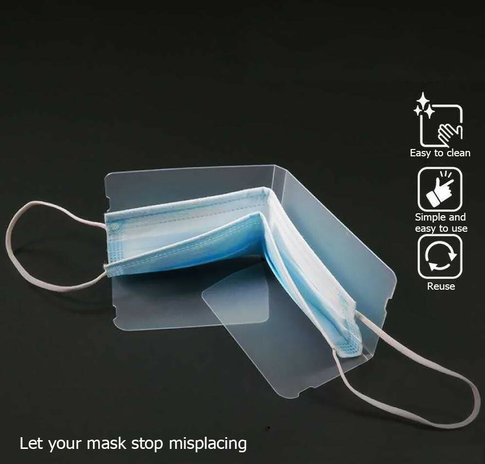 10 Pack Face Mask Storage Organizer Clear Reusable Portable Foldable