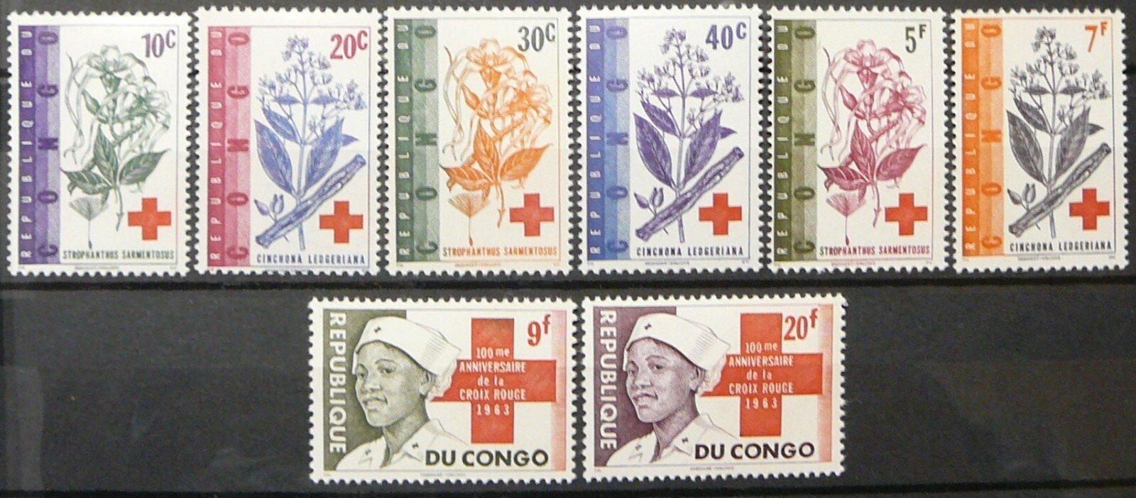 Congo Stamps - Medicinal herbs, Red Cross_1963 - MNH.