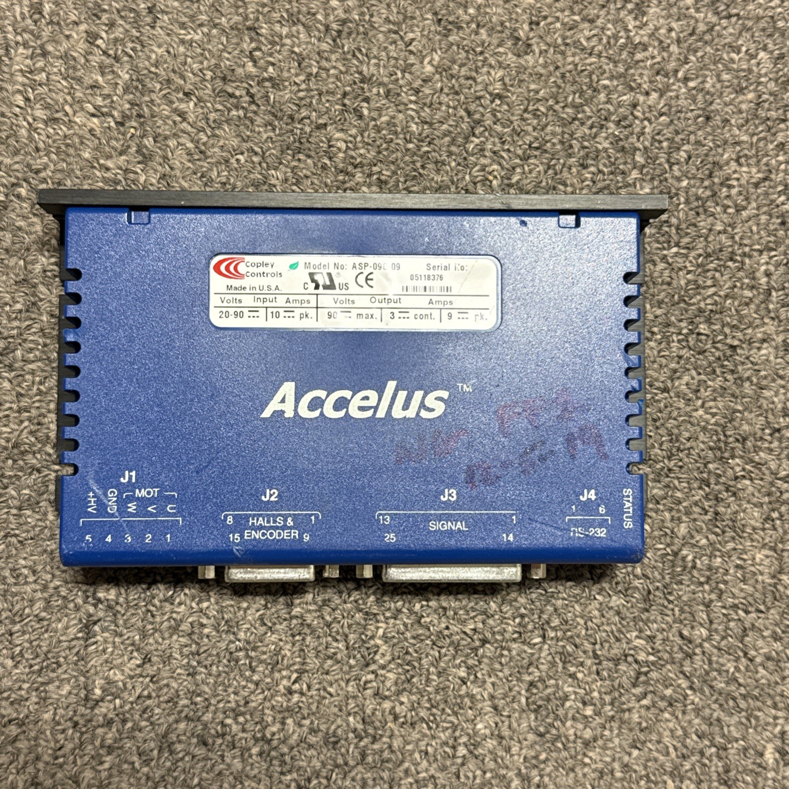 Copley Controls Accelus ASP-090-09 Servo Drive Controller Test Equipment