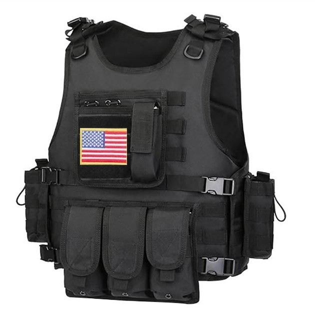 Tactical Military  Vest Molle Quick Release Police Combat Assault Plate Carrier
