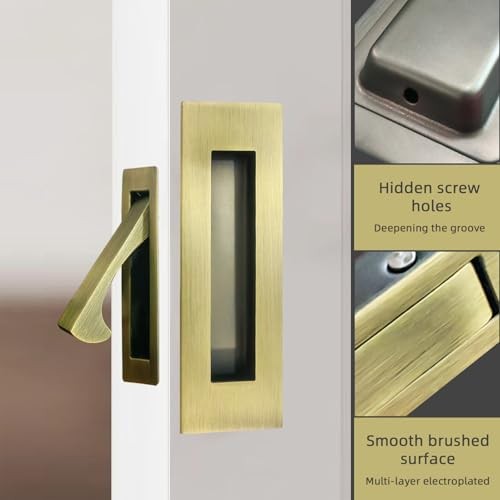 Pocket Door Handles and Edge Pull 6Inch Pull Hardware Model A Antique Brass