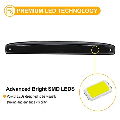 LED Rear Tailgate Light Compatible A1, Ram 2500 3500 (2003-2006)Smoked Red