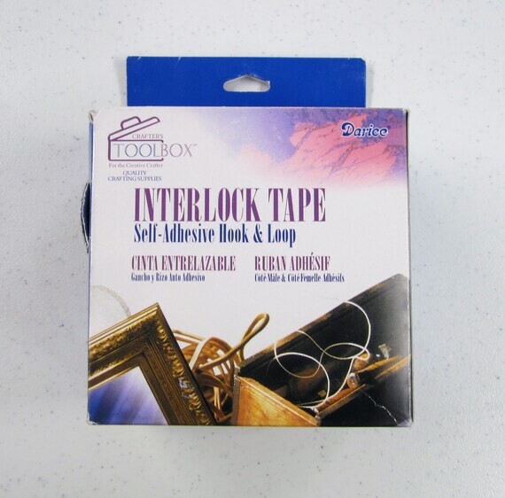Darice Self-Adhesive Hook & Loop Interlock Tape Black 3/4" x 15 ft