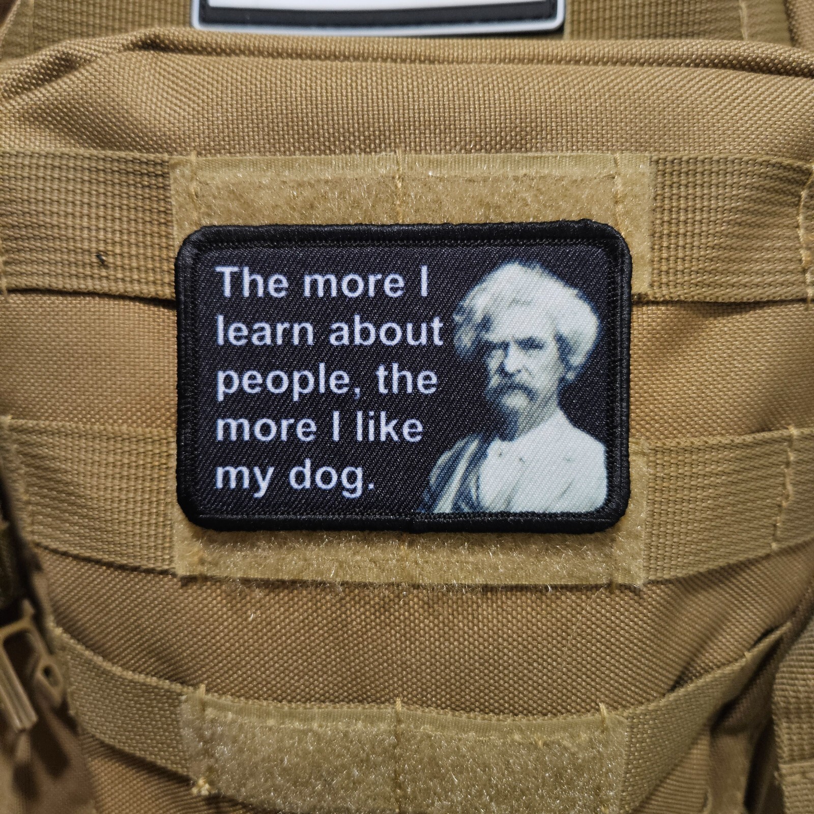 The more I learn about people, the more I like my do 2"x3" hook & loop patch