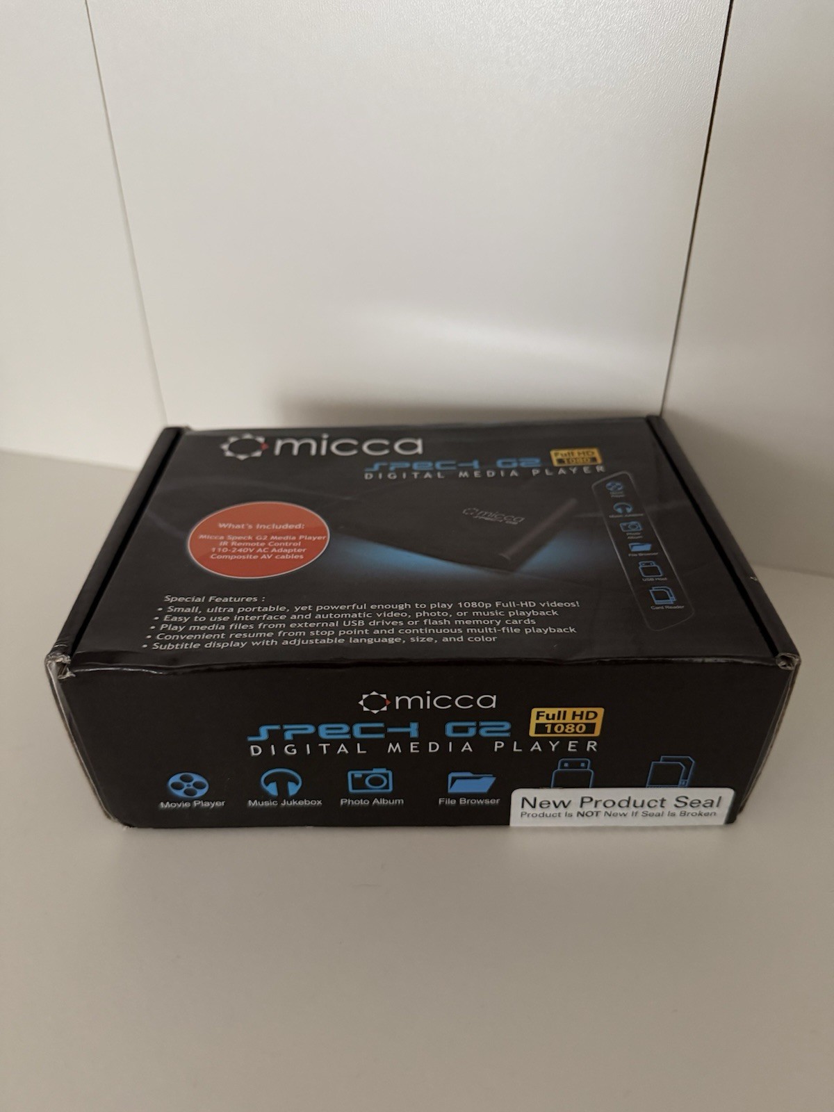 Micca Speck G2 Digital Media Player Full HD 1080p HDMI USB Portable Remote