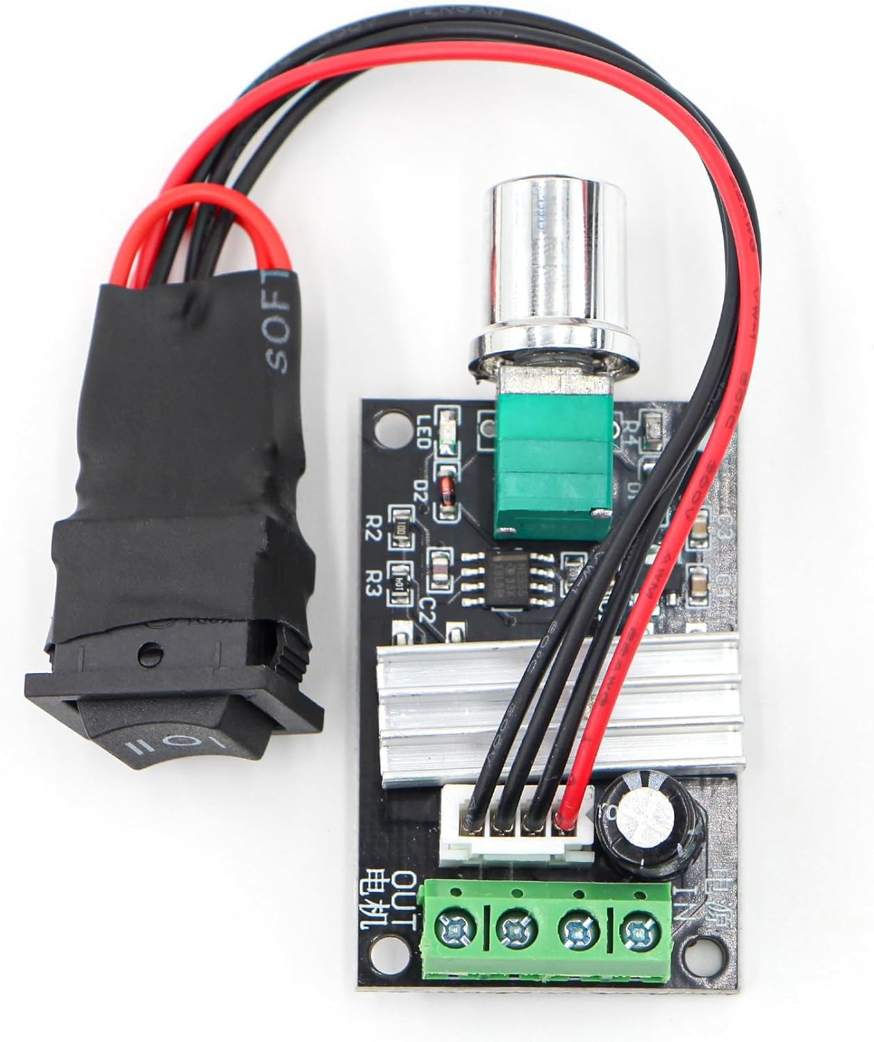 PWM DC Motor Speed Controller – 6V-28V 3A Reversible Speed Regulator with Forwar