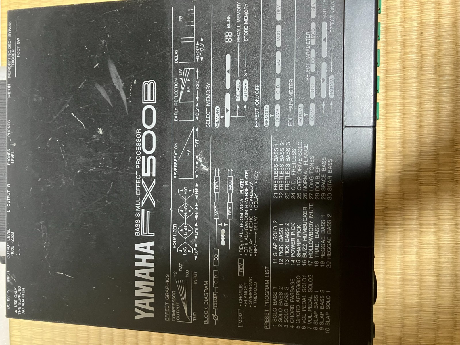 YAMAHA FX500B BASS Simul Effect Processor Bass Effects