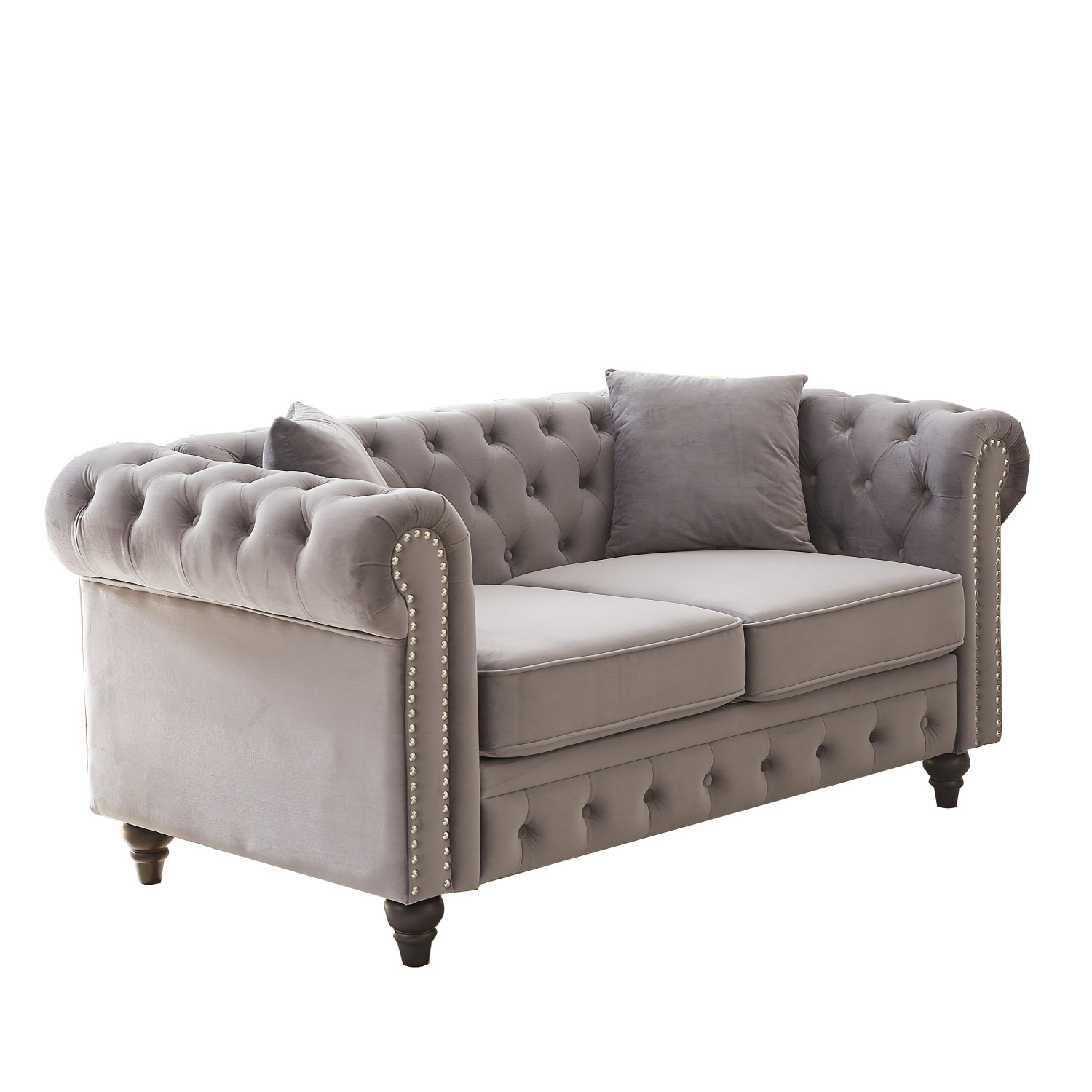 63.5'' Loveseat Sofa 2-Seater Velvet Upholstered Sofa Couch Living Room Sofa