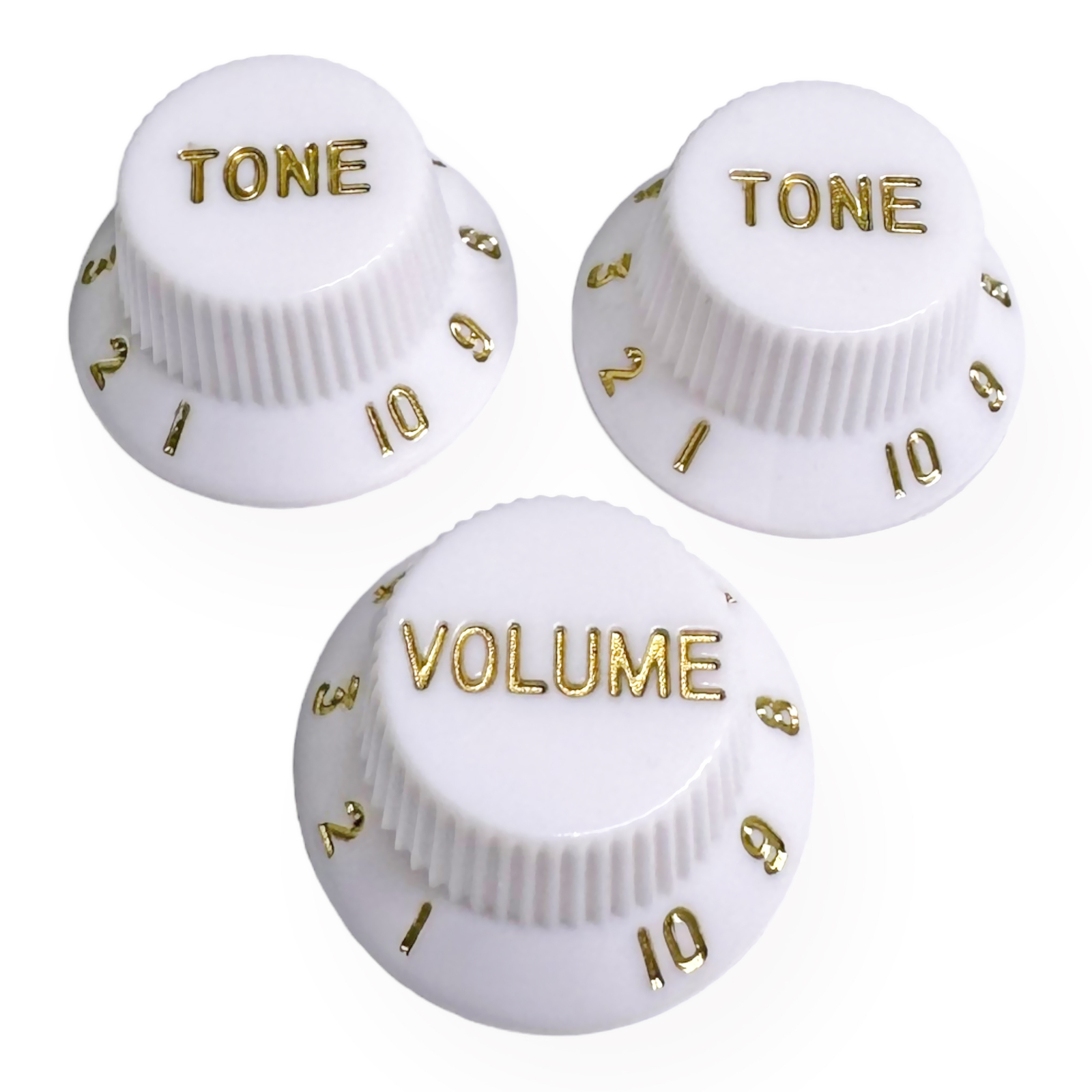 AxLabs LEFTY Strat-Style Knob Set (3) 2022 - White