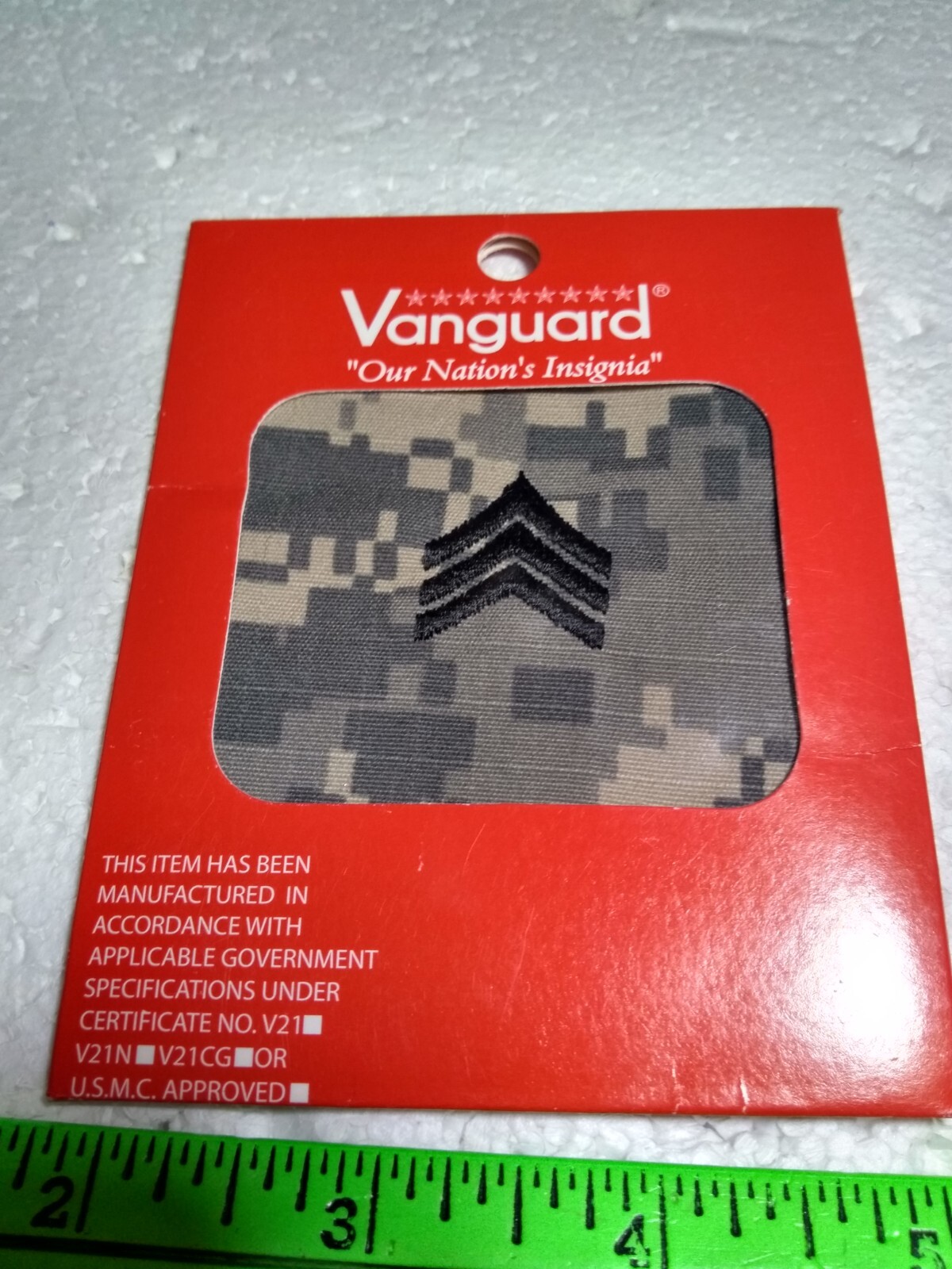 U.S. Army SGT Sergeant Sew on Rank Patches (18-347)
