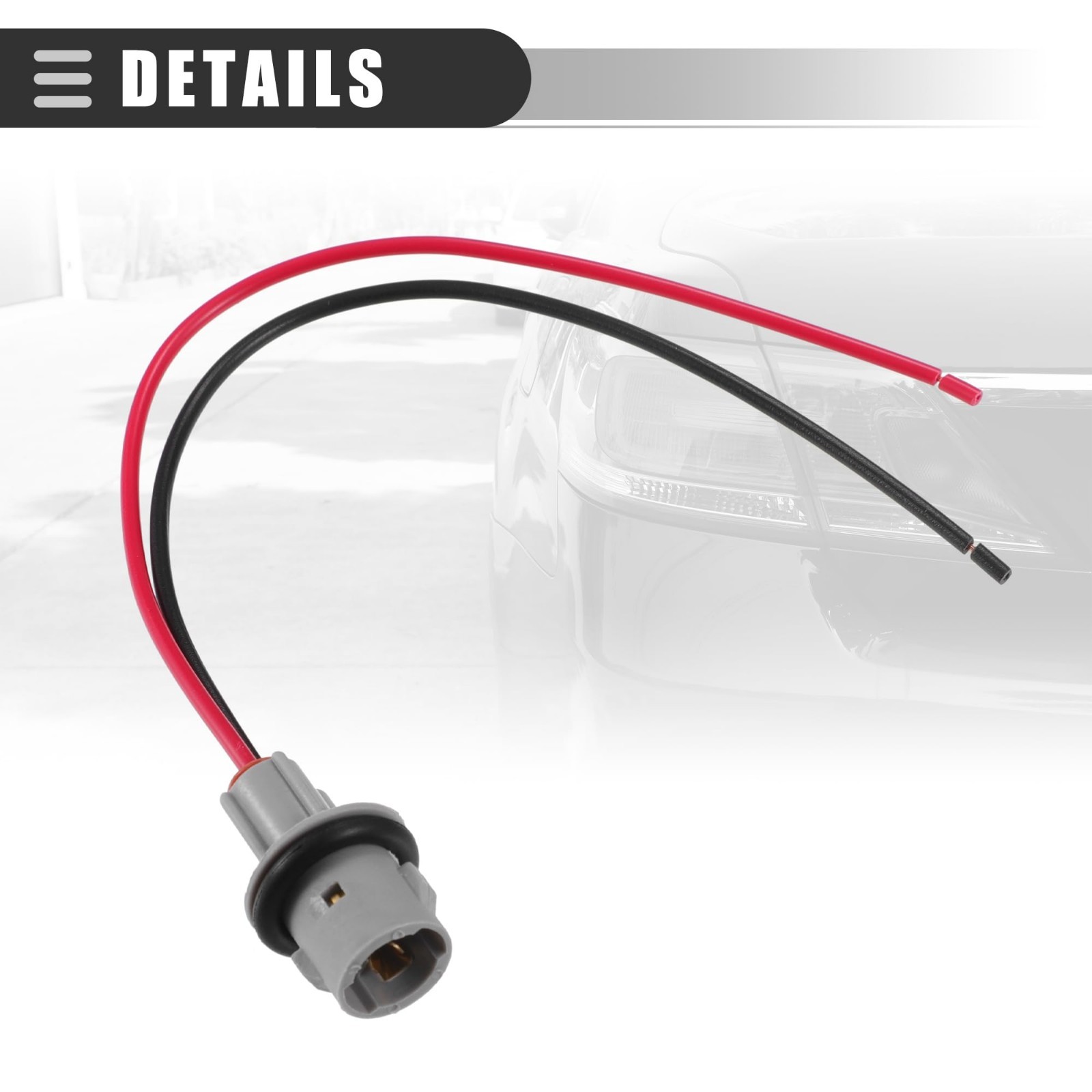 Side Marker Lamp Light Bulb Socket Wire Harness, for C250 2012-2015, ABS, No.