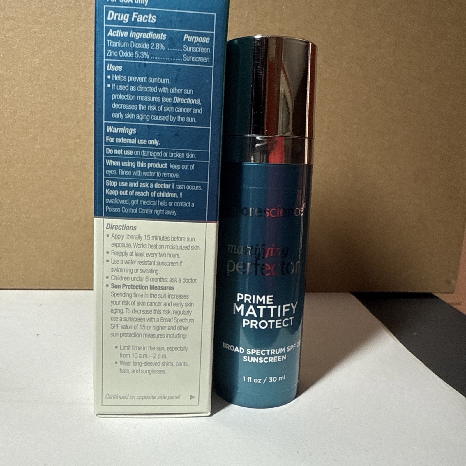 Colorescience Mattifying Perfector Face Primer, SPF20, 1 FL OZ NIB