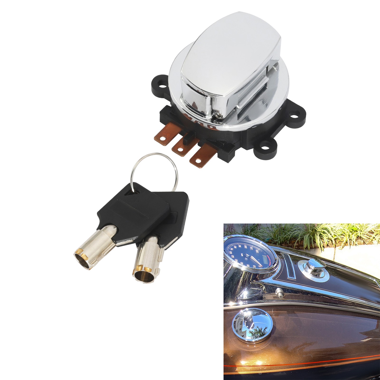 Ignition Switch Lock Key Fit For Harley Road King Heritage Softail Classic FLSTC