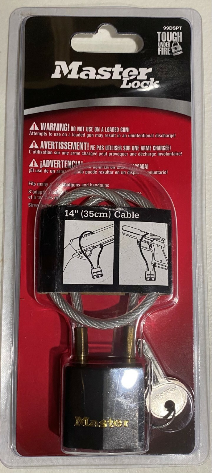 Master Lock® No. 99DSPT CABLE GUN LOCK NEW, Sealed