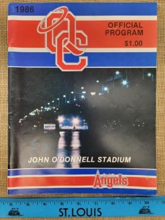 1986 Quad City Angels (Iowa) Minor League Baseball Program Midwest League
