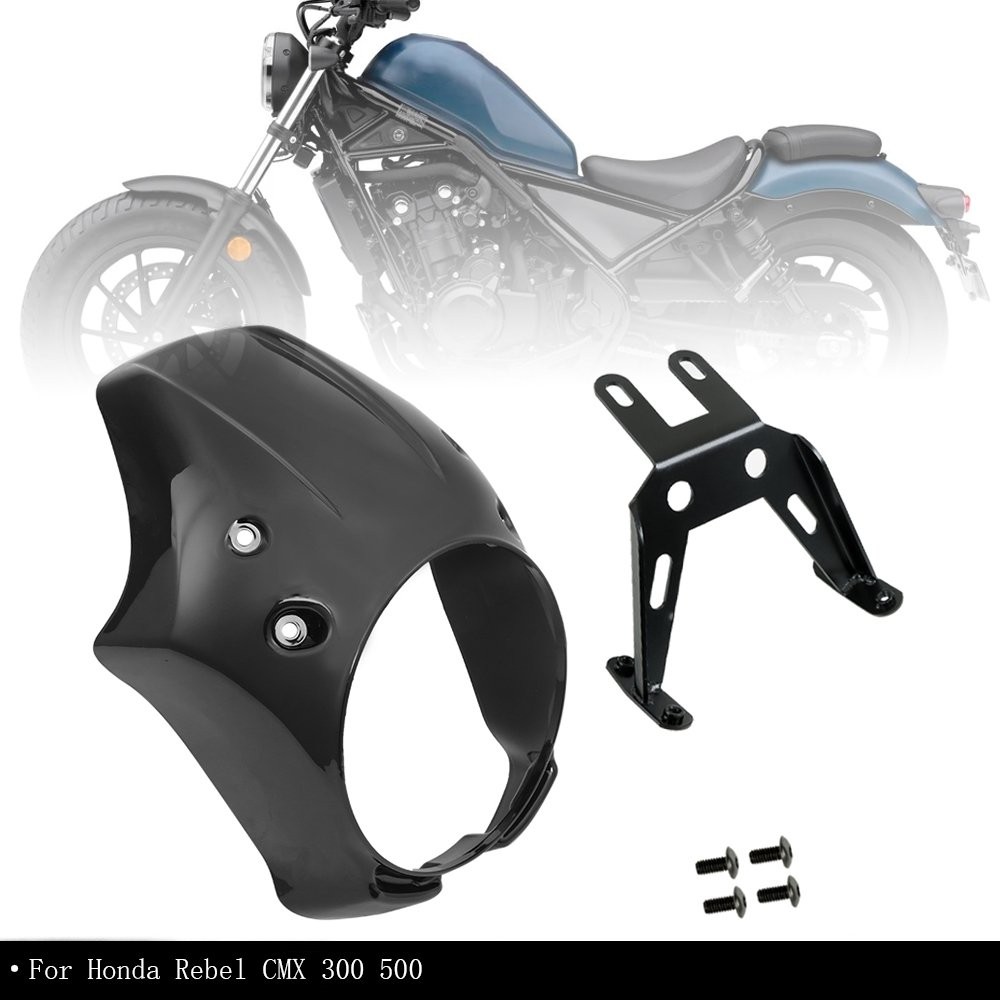 For Honda Rebel CMX 300 500 Front Headlight Fairing Windshield Cowl Cover 17-22