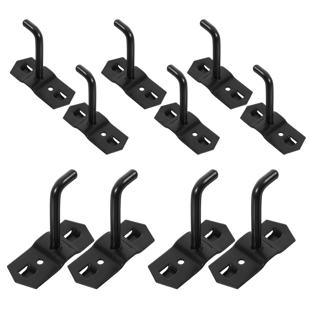 10Pcs Durable Iron Square Hole Pegboard Hooks Adjustable Wall Display Organizers