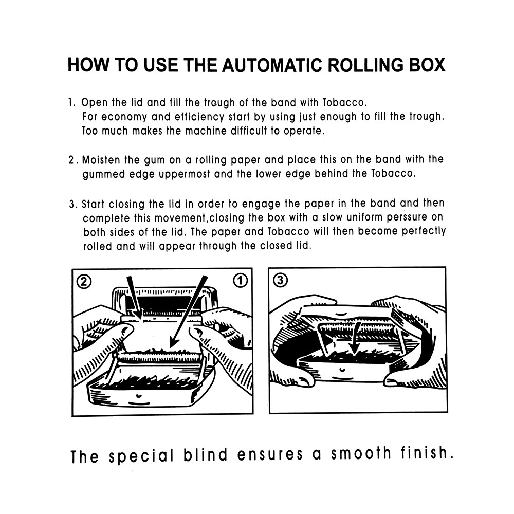 Metal Tobacco Rolling Machine - 110mm Cigarette Roller Case for Automatic