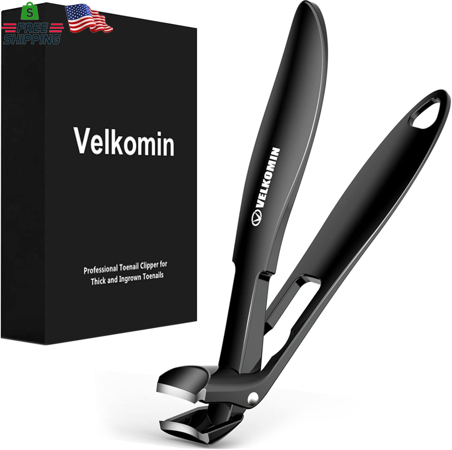 Toenail Clippers for Seniors, Long Handled Curved Head Nail Clippers with Catche