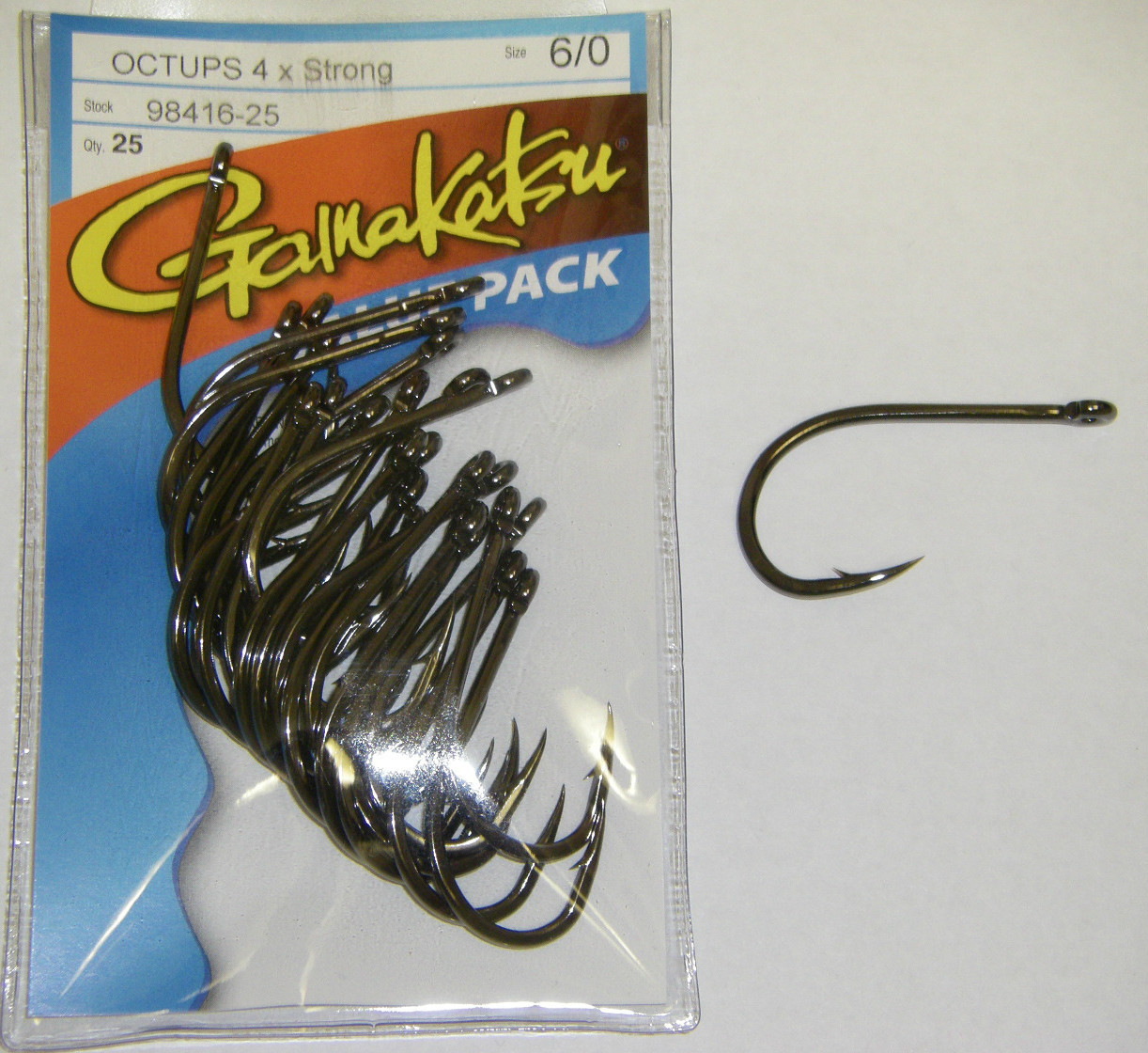 Gamakatsu Octopus Hook SE 4X Strong 98416-25 6/0 25 pk SALTWATER BIG GAME