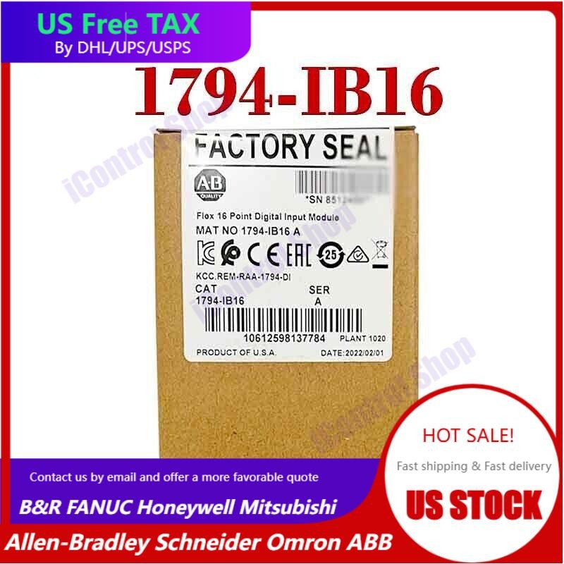 AB 1794-IB16 /A Flex 16 Point I/O Input Module New Sealed IN TX 1794IB16