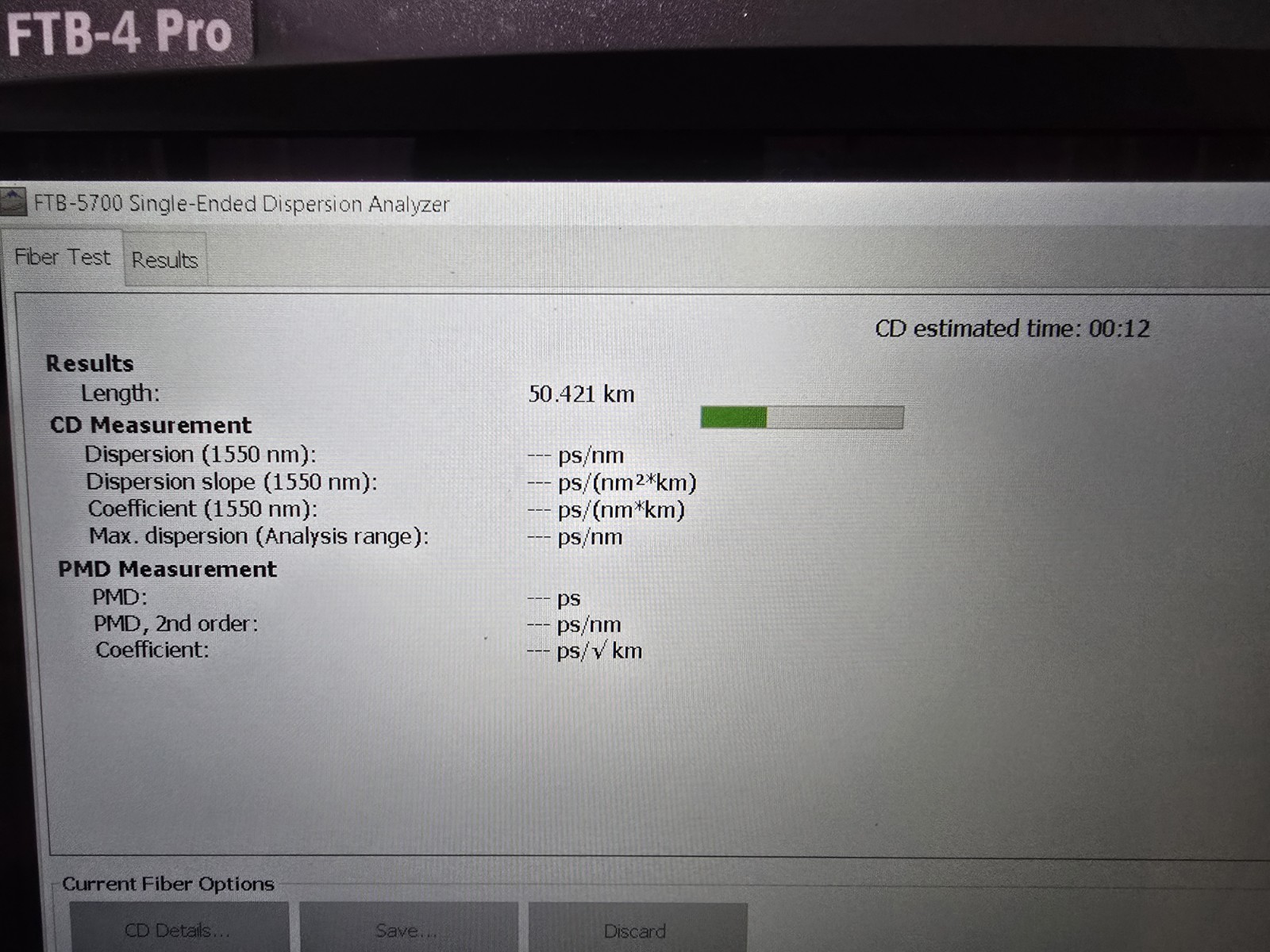 EXFO FTB 4 PRO FTB 5700 CD PMD Single Ended Dispersion Analyzer FTB-5700-CD-PMD