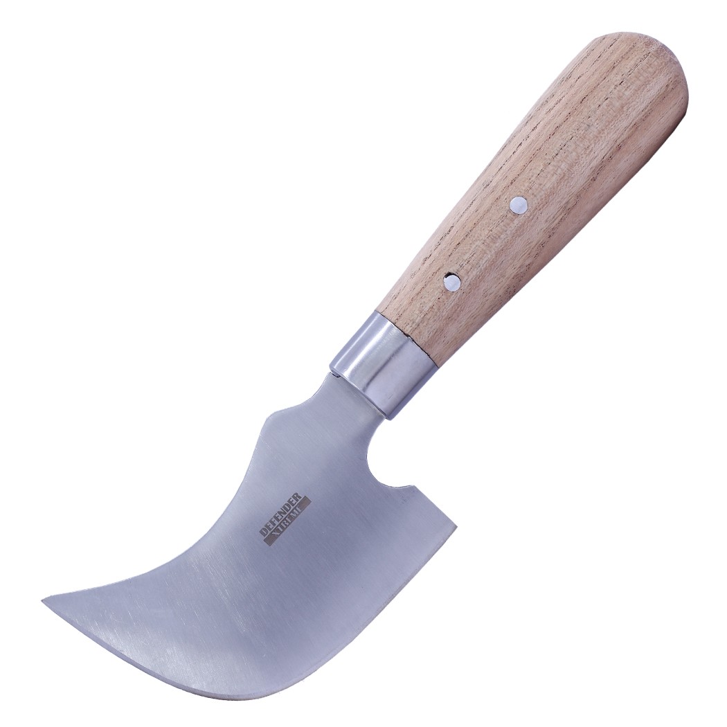 Defender-Xtreme 8.5"" Hand Made Crescent Shape Lead Knife Wood Handle With Sheat