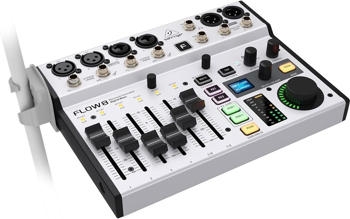 Behringer Digital Mixer 8-Channel with USB Audio Interface Bluetooth Remote