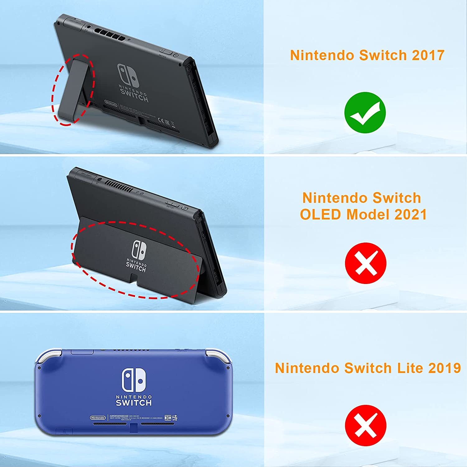 Silicone Case for Nintendo Switch 2017 Shockproof Protective Cover Grip Cover