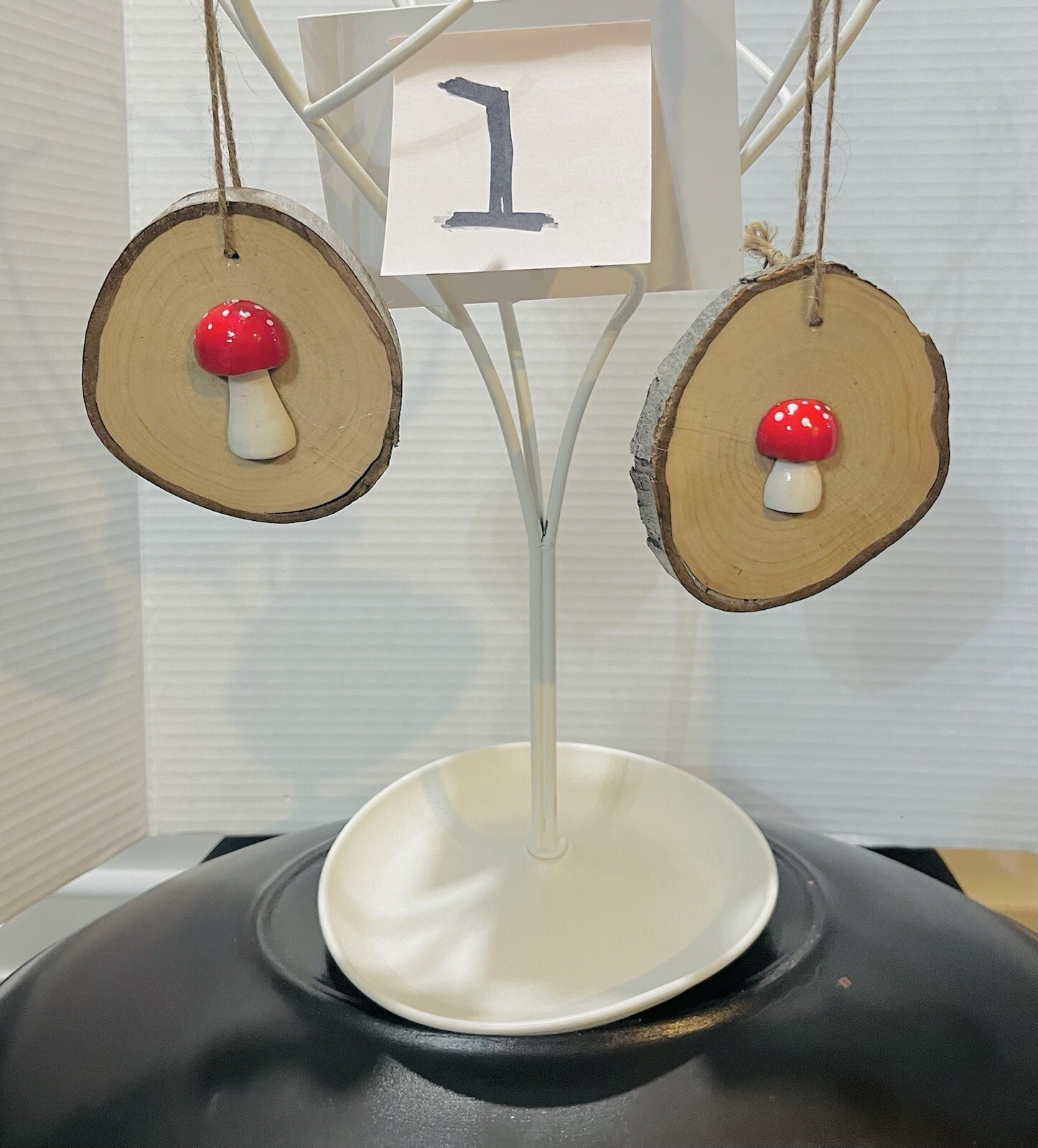 2 - Handmade Oak Circles With Mushroom  Decor! Crafts, Decor, Holiday, Everyday