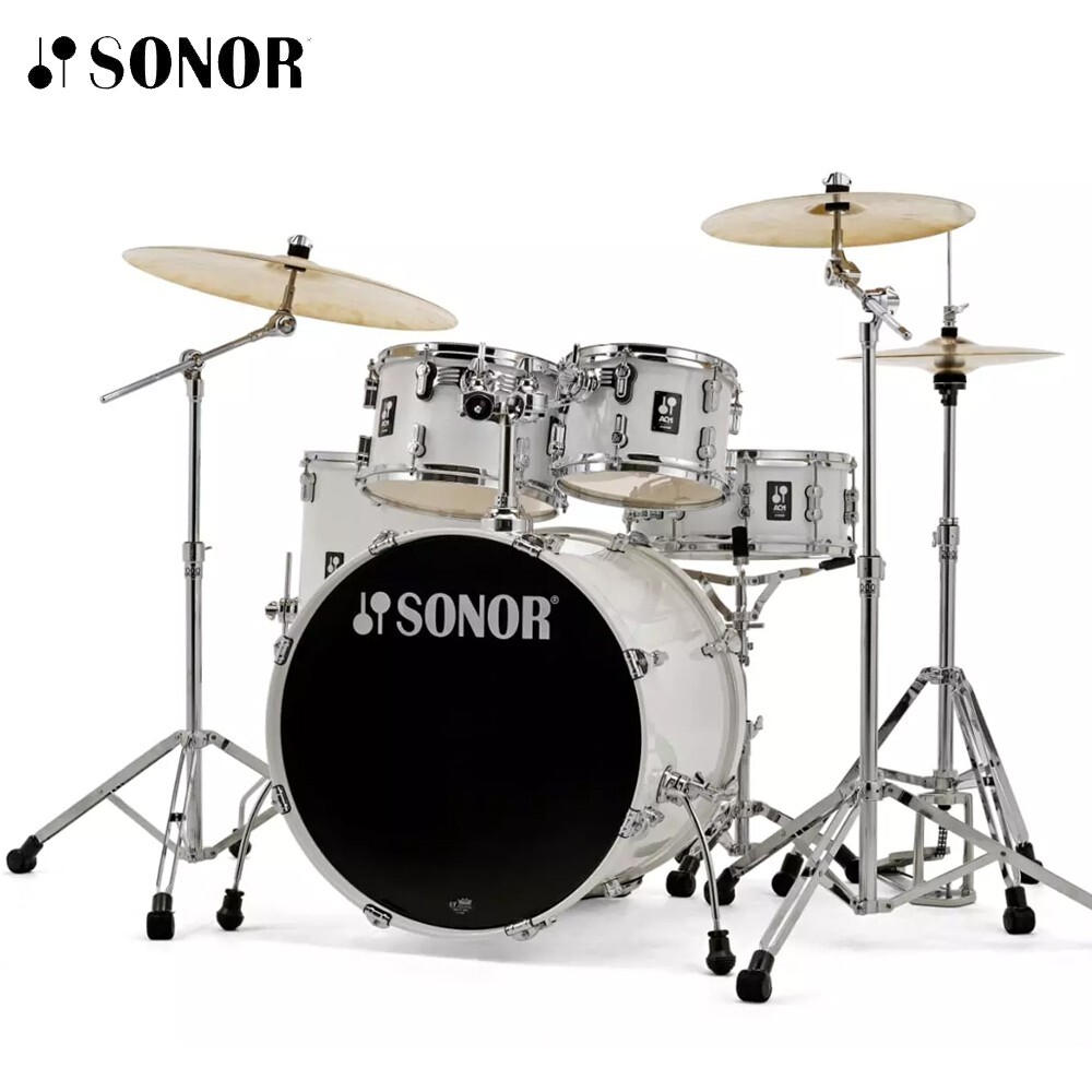 Sonor AQ1 Series STUDIO 5-Piece Birch Drum Set Piano White AQ1-STUDIOWMCPW