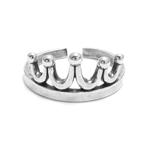 925 Sterling Silver Adjustable Tiara Crown Toe Ring