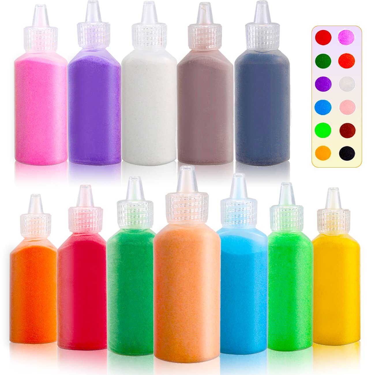 Fottaqqan 12 Pcs Art 0.7 x 1.1 x 3.5 inches (1.8 x 2.8 x 8.8 cm), 12 Colors