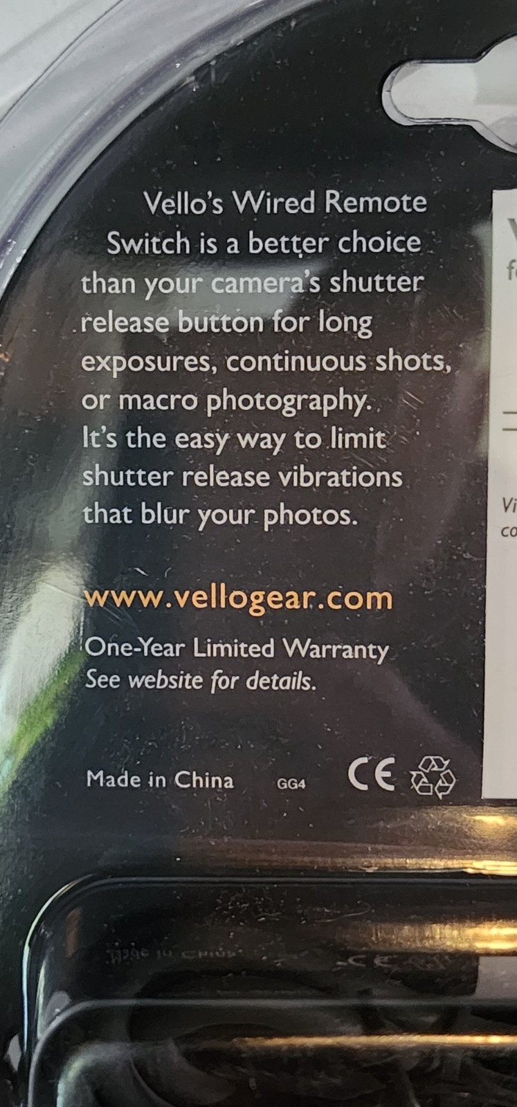 REMOTE SWITCH WIRED VELLO RS-C1LL FOR CANON CAMERAS