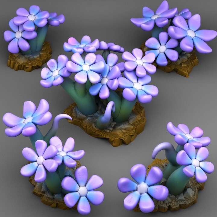 Magic Childish Flowers-3D Printed Resin RPG/Dungeons & Dragons Tabletop Terrain