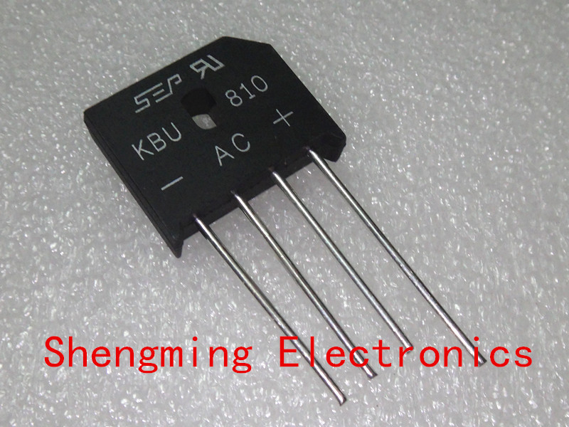 50PCS KBU810 8A 1000V Bridge Rectifier