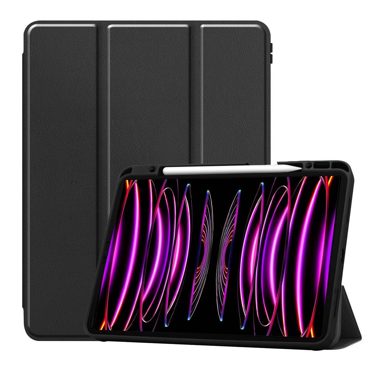 For iPad Pro 6th 5th 4th Gen 12.9" Case Leather Stand Smart Cover Pencil Holder
