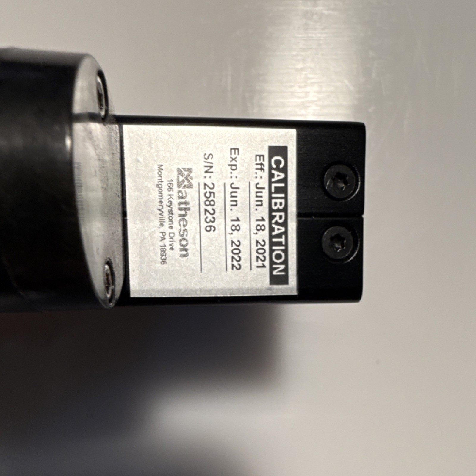 Matheson (Alicat Scientific) Digital Mass Flow Controller (CO2)