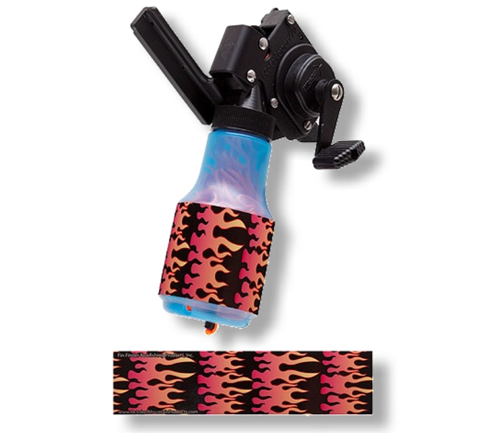 Fin-Finder HydroSkin Bowfishing Bottle Wrap Pink Flames #60826