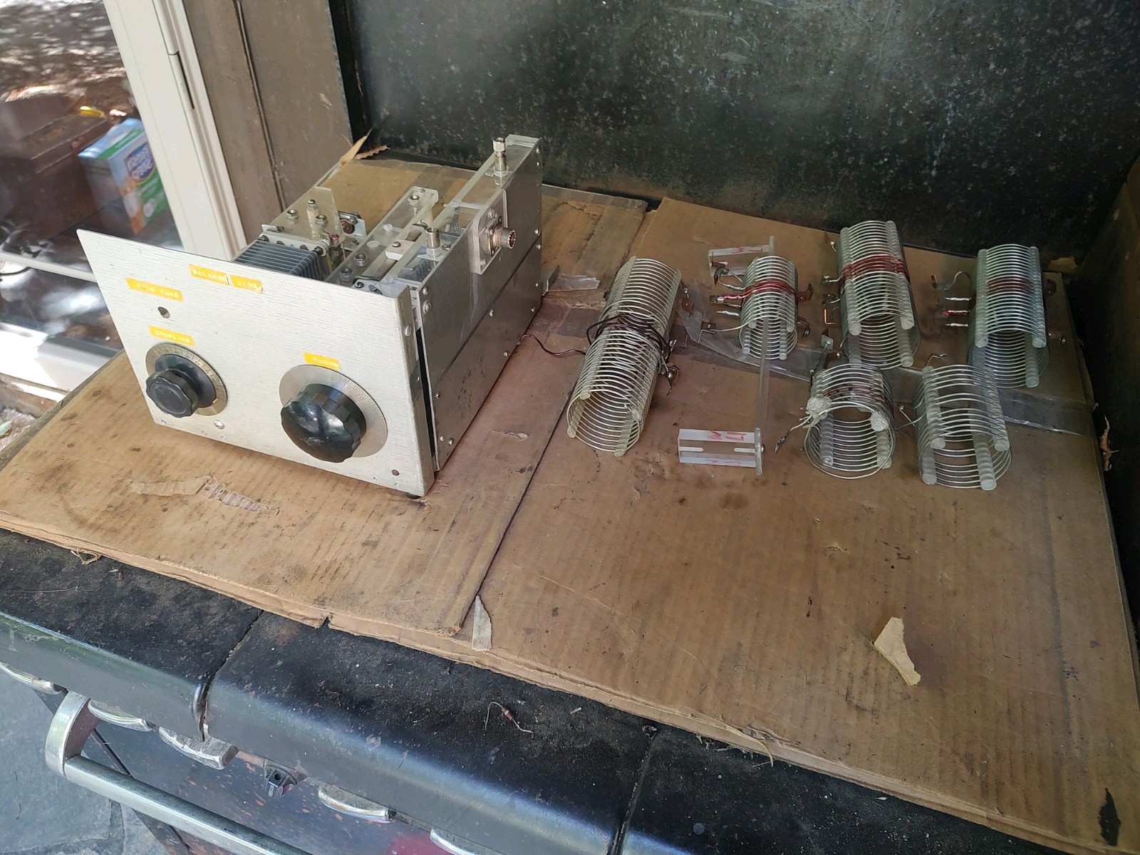 Old Home Made Antenna Tuner Cupler With Coils