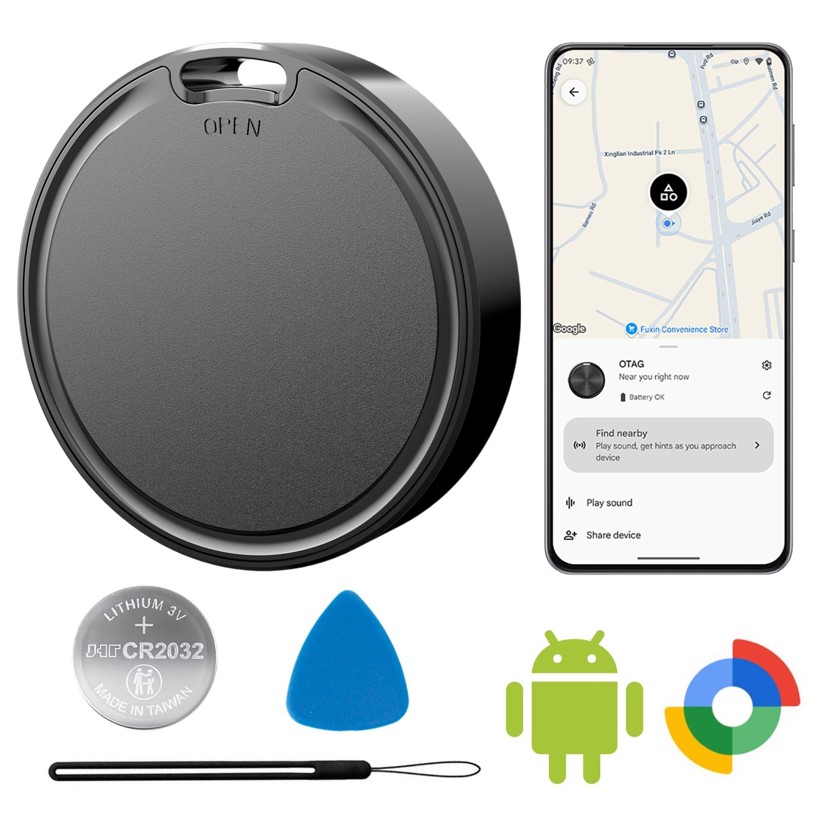 Air Tags for Android,Air Tags-1 Pack Android,Android Tracker Tags,2 Black-1