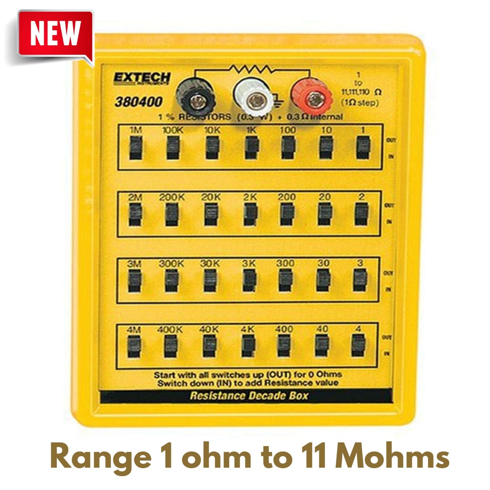 Resistor Decade Box for Automotive Circuit Testing Radio Checking Sensor Gauge