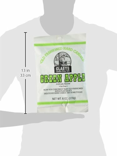Claey's Old Fashioned Hard Candy, Green Apple (1-Bag)
