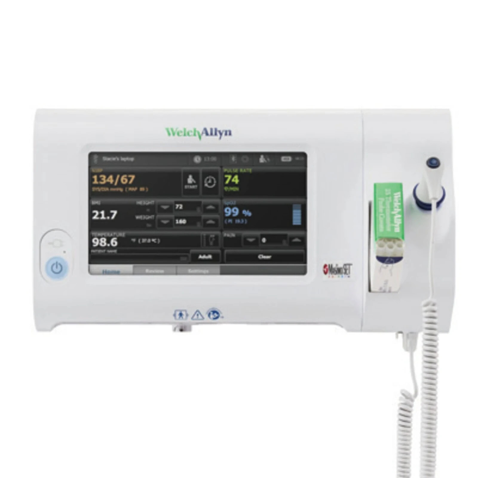 Welch Alllyn Connex 73MT-B NIBP, Masimo SpO2, & Temp Spot Vital Signs Monitor