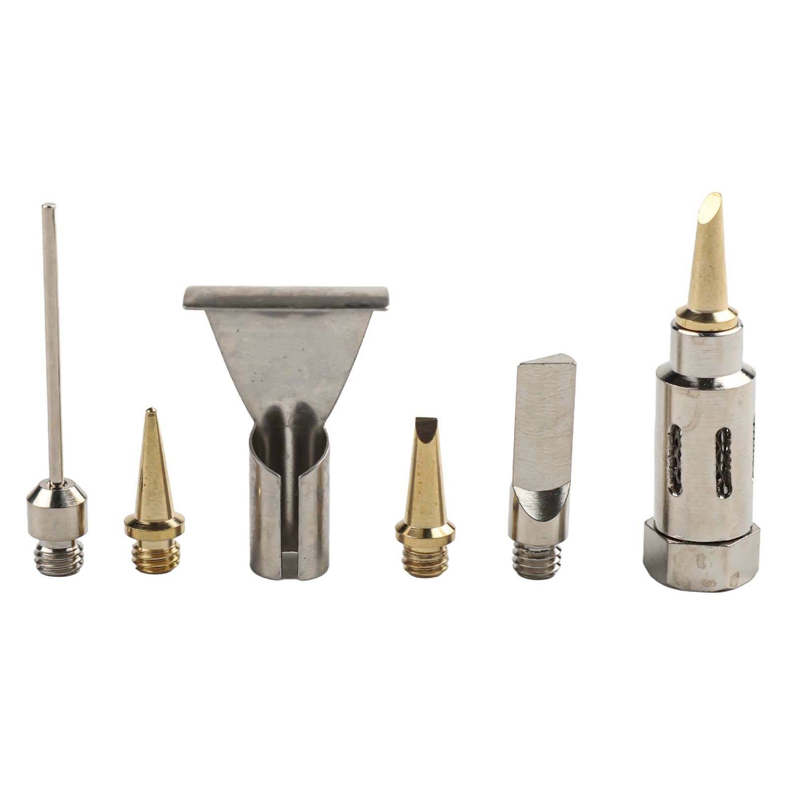 Compact 6PCS Soldering Iron Tips Gas Torch Head Set for Efficient Welding
