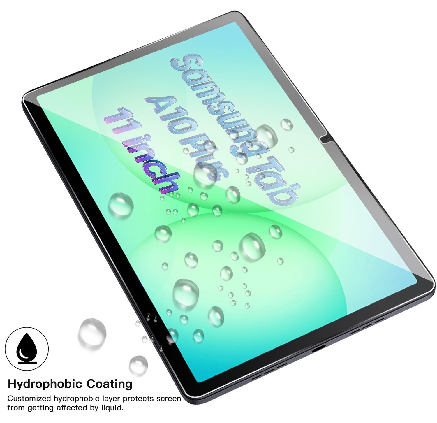 Samsung Tab A10 Plus 11" Tempered Glass Screen Protector 9H HD Clear Film 2Pack