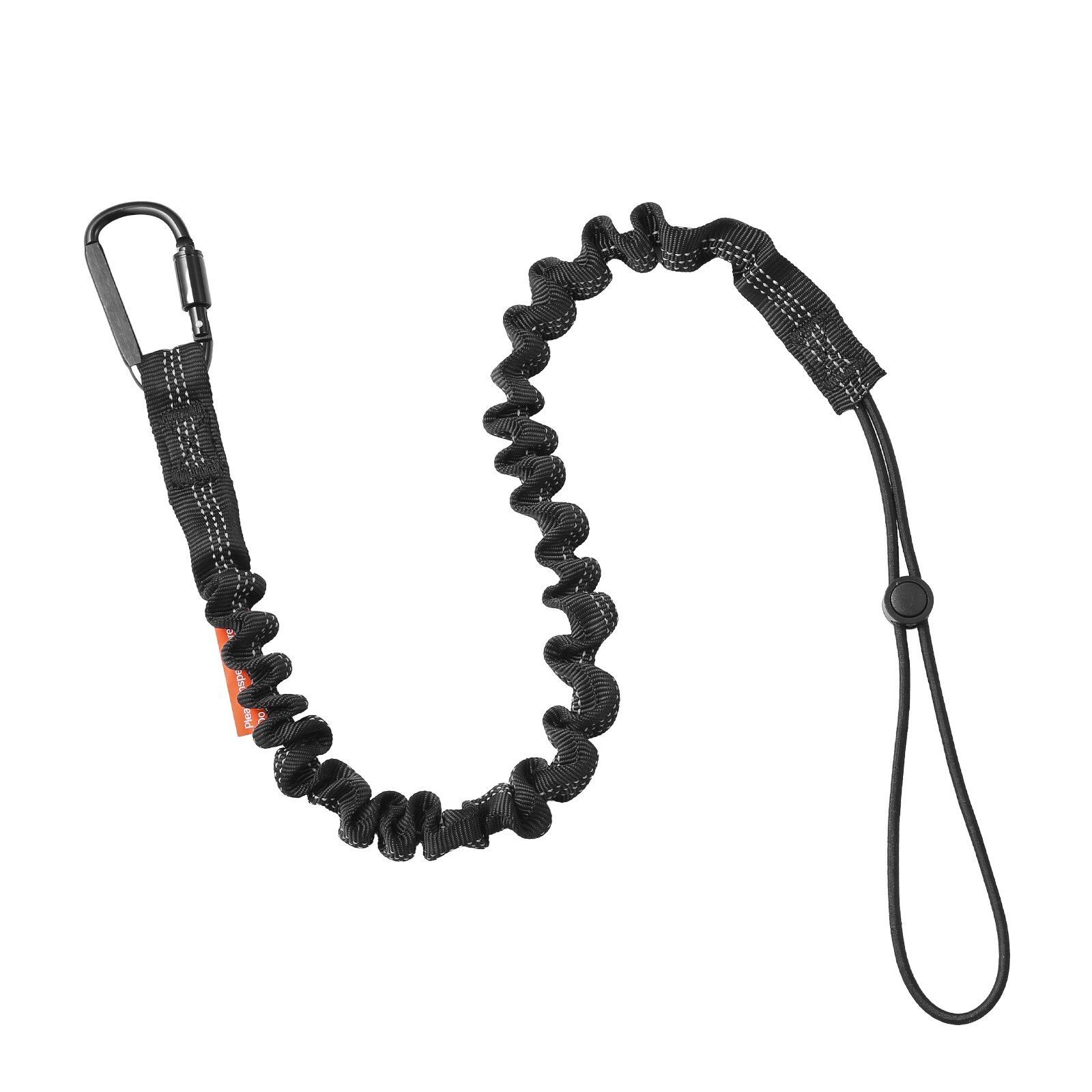 5-pack heavy-duty tool tether, screw-lock aluminum carabiner, 19.8lb max load